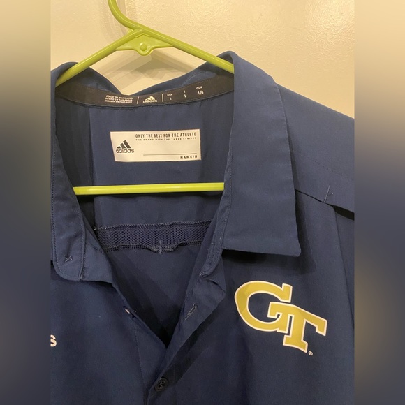 Adidas Georgia Tech button down shirt Large - Picture 2 of 5